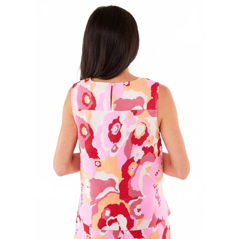 NEW ABBEY GLASS zoe top in pink retro - Picture 2 of 5